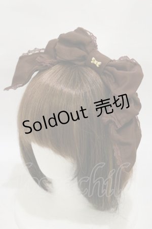 画像: Angelic Pretty / ロゴリボンチャームカチューシャ  ブラウン H-26-01-03-016-AP-AC-NS-ZH