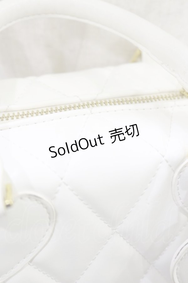 画像2: Angelic Pretty / おでかけキルティングボストンバッグ  シロ H-26-01-03-002-AP-BG-NS-ZH (2)