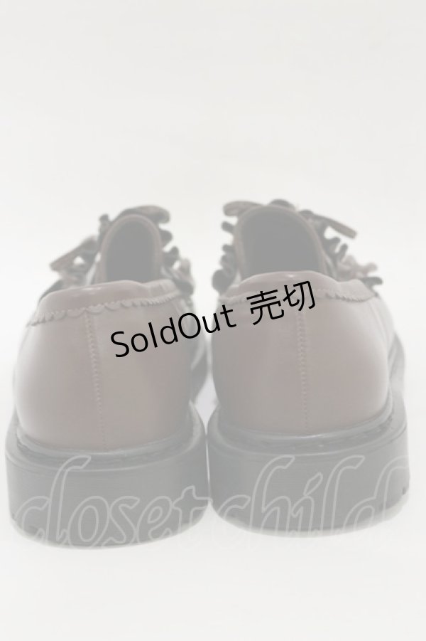 画像3: m petit by misako / AMリボンフリルローファー LL ブラウン H-26-01-03-019-LO-SH-NS-ZH (3)