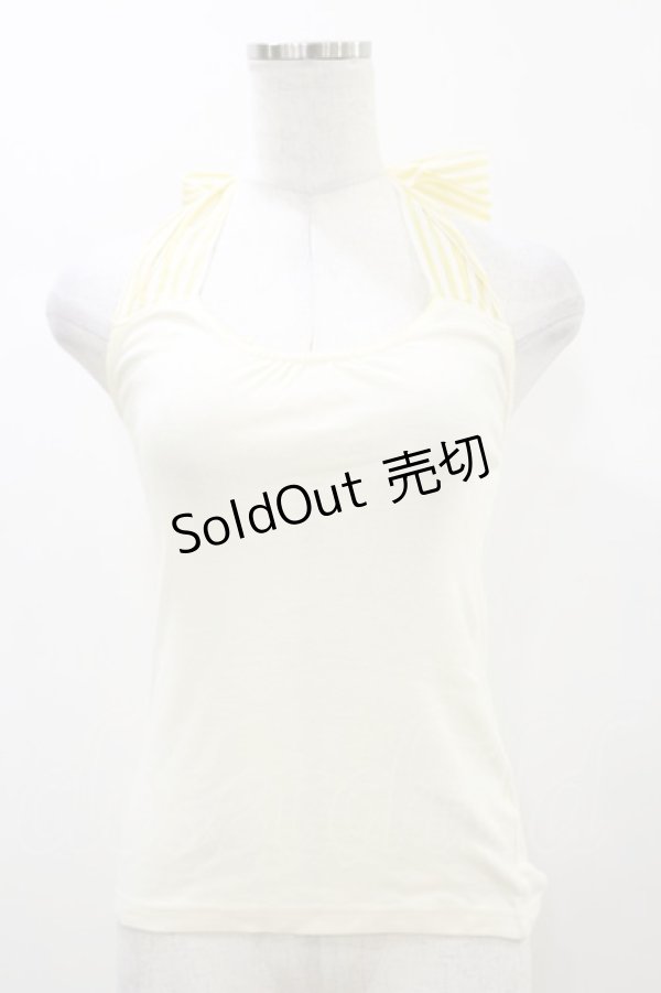 画像1: Fi.n.t / ホルターリボンキャミソール Free Ivory/Yellow H-26-01-03-022-CA-TO-NS-ZH (1)