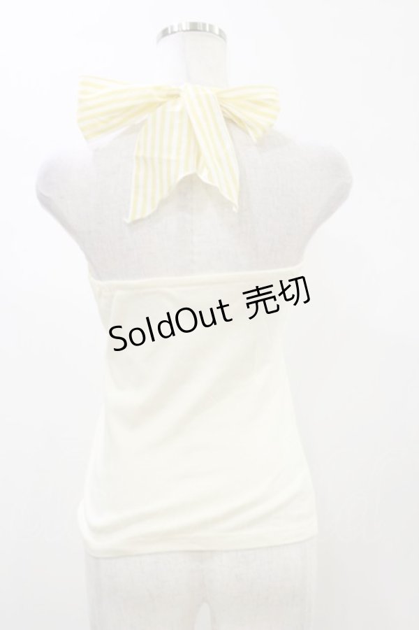画像2: Fi.n.t / ホルターリボンキャミソール Free Ivory/Yellow H-26-01-03-022-CA-TO-NS-ZH (2)