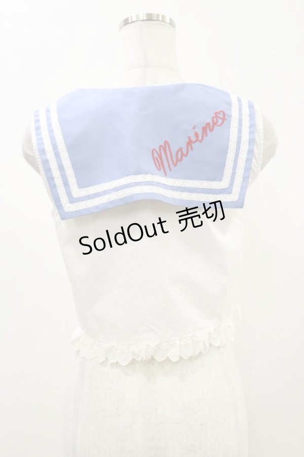 画像2: Swankiss / セーラーブラウス Free オフ H-26-01-03-023-CA-BL-NS-ZH (2)