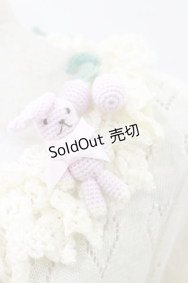 画像3: Angelic Pretty / Cherry Berry Bunnyニットボレロ Free オフ H-26-01-03-026-AP-TO-NS-ZH (3)