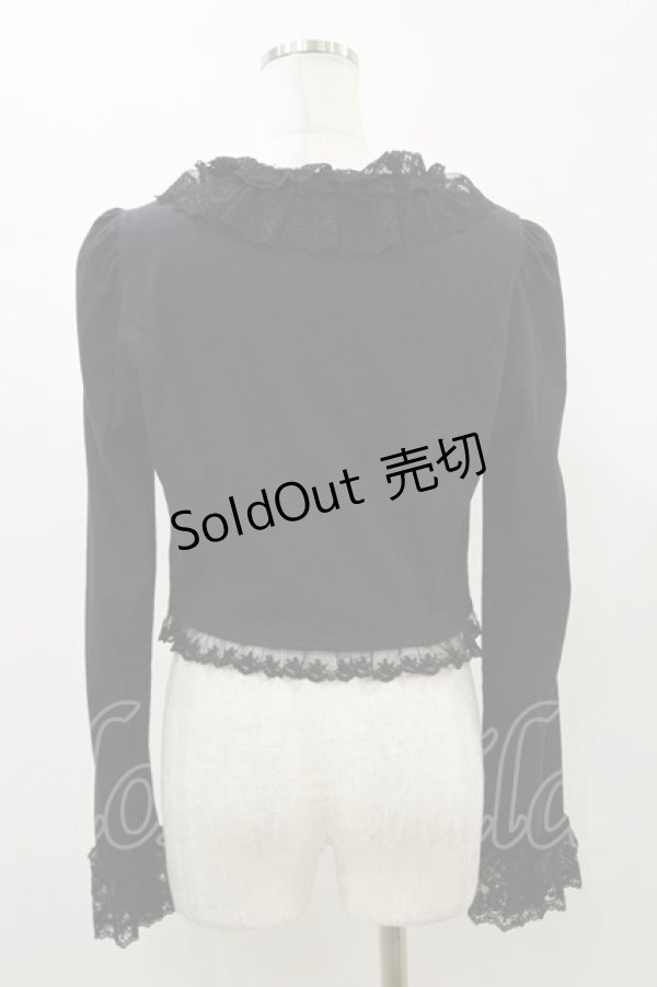 画像2: Innocent World / バラレースミルフィーユボレロ L ブラック H-26-01-03-027-IW-TO-NS-ZH (2)