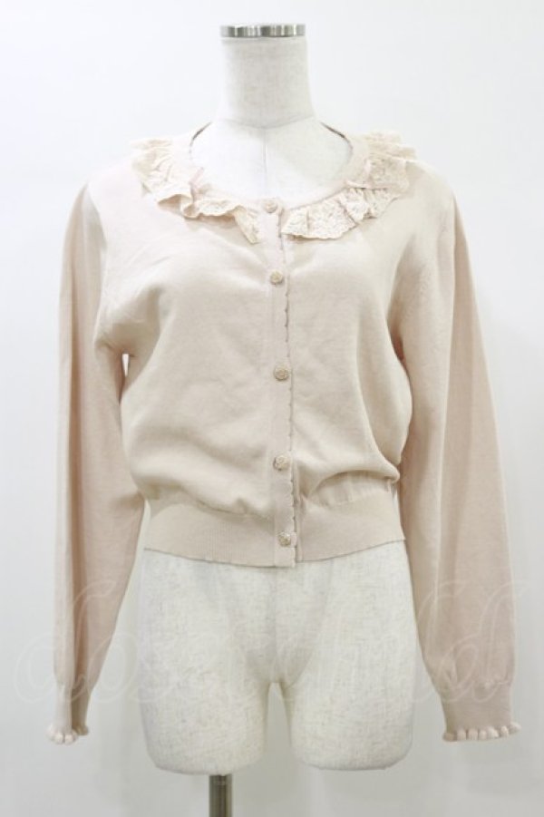 画像1: m petit by misako / TT*AOKフリルニットCD L ベージュ H-26-01-03-030-LO-TO-NS-ZH (1)