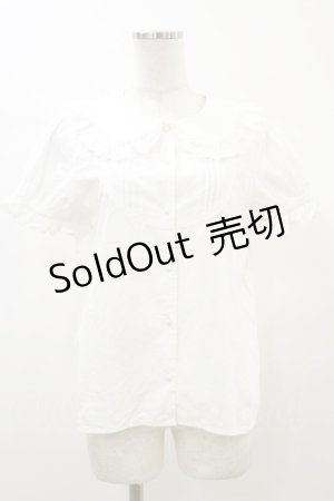 画像: Ank Rouge / ヨーク切替ブラウス M ホワイト H-26-01-03-033-CA-BL-NS-ZH