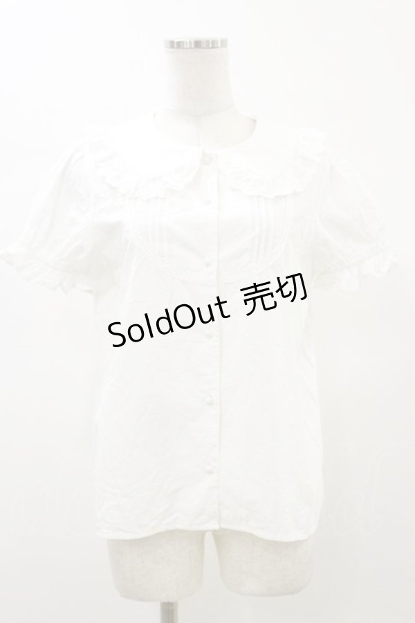 画像1: Ank Rouge / ヨーク切替ブラウス M ホワイト H-26-01-03-033-CA-BL-NS-ZH (1)