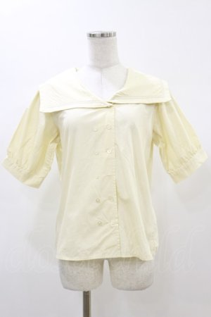 画像: Fi.n.t  / ダブル釦セーラーブラウス Free Ivory H-26-01-03-034-LO-BL-NS-ZH