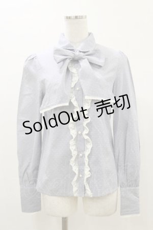 画像: Blue rouge / ストライプブラウス Free ブルー H-26-01-03-035-CA-BL-NS-ZH