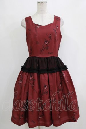 画像: elements,H / pencil roseワンピース  ボルドー H-26-01-04-025-PU-OP-KB-ZH