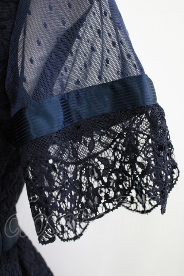 画像5: elements,H / マスケラレースチュールドレス  ネイビー H-26-01-04-026-PU-OP-KB-ZH (5)