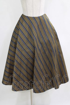 画像: Jane Marple / Regimental stripe circular skirt  ocher H-26-01-04-027-JM-SK-KB-ZH