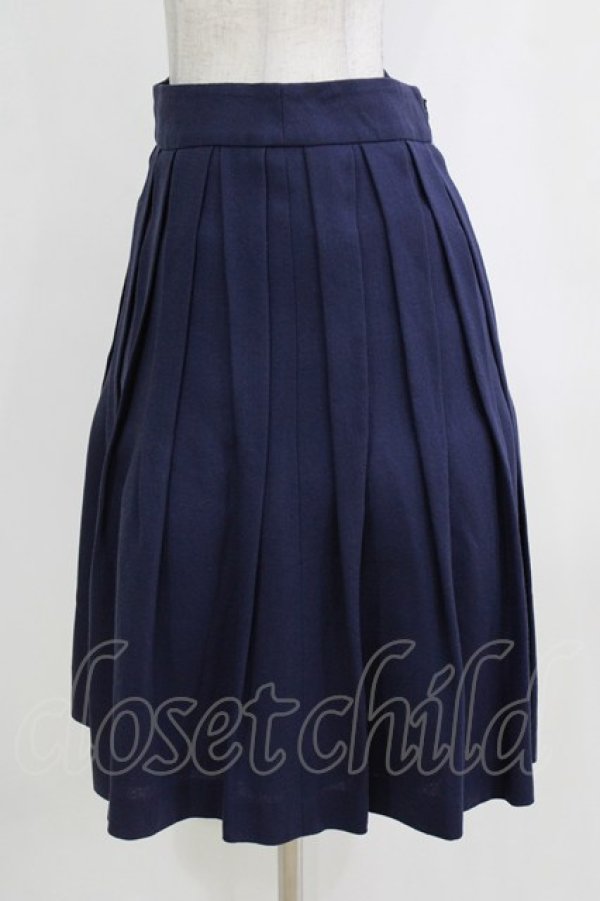 画像2: Jane Marple Dans Le Salon / プリーツスカート  ネイビー H-26-01-04-029-JM-SK-KB-ZH (2)