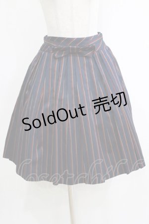 画像: Jane Marple / レジメンタルストライプのトリプルタックスカート M ネイビー H-26-01-04-031-JM-SK-KB-ZH