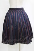 画像3: Jane Marple / レジメンタルストライプのトリプルタックスカート M ネイビー H-26-01-04-031-JM-SK-KB-ZH (3)