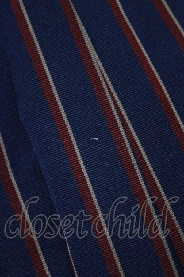 画像4: Jane Marple / レジメンタルストライプのトリプルタックスカート M ネイビー H-26-01-04-031-JM-SK-KB-ZH (4)