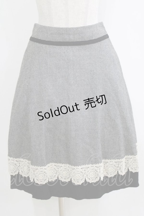 画像1: Jane Marple / ブリティッシュウールレーストリミングスカート  ブラック H-26-01-04-032-JM-SK-KB-ZH (1)