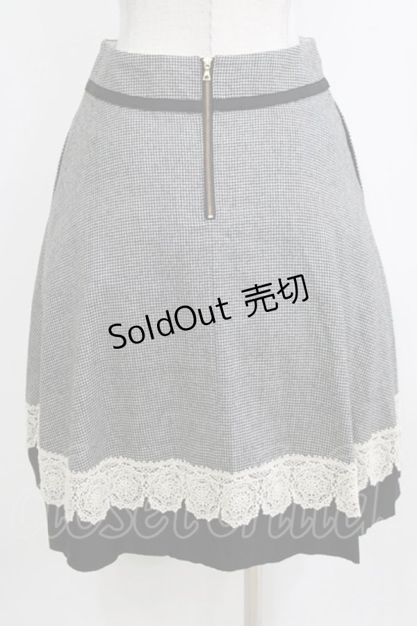 画像3: Jane Marple / ブリティッシュウールレーストリミングスカート  ブラック H-26-01-04-032-JM-SK-KB-ZH (3)