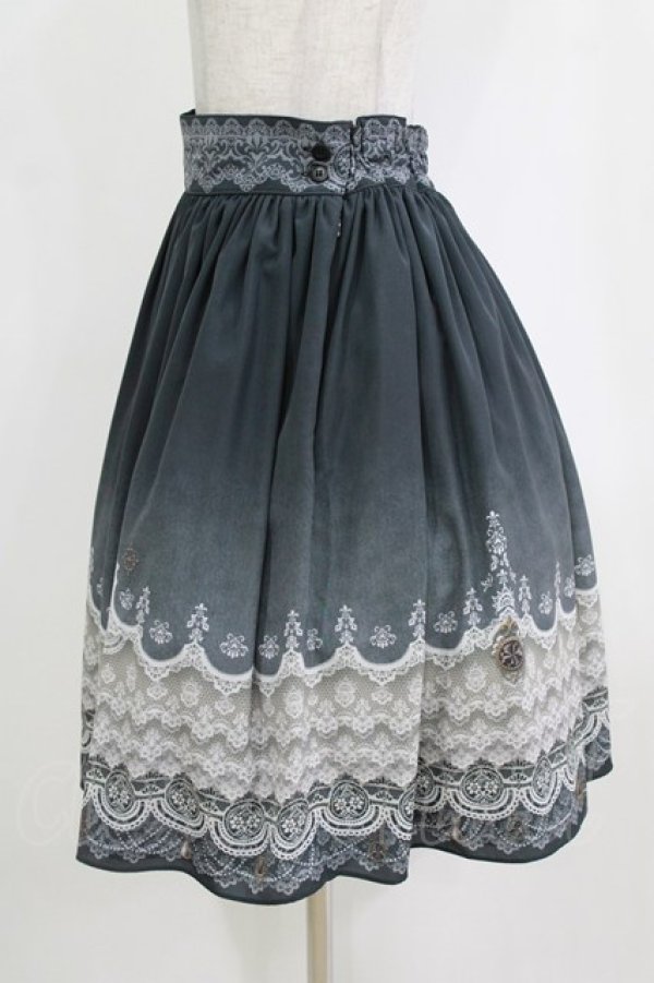 画像2: abilletage / グラデーションレーススカート  ミディアム丈ブラック H-26-01-04-033-GO-SK-KB-ZH (2)