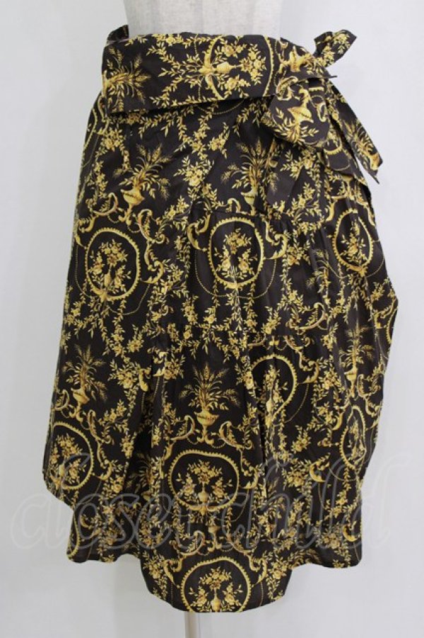 画像1: Jane Marple Dans Le Salon / Marie Antoinetteのwrapped skirt  黒 H-26-01-04-035-JM-SK-KB-ZH (1)