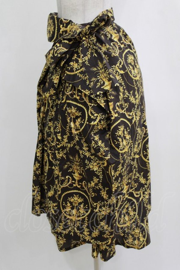 画像2: Jane Marple Dans Le Salon / Marie Antoinetteのwrapped skirt  黒 H-26-01-04-035-JM-SK-KB-ZH (2)