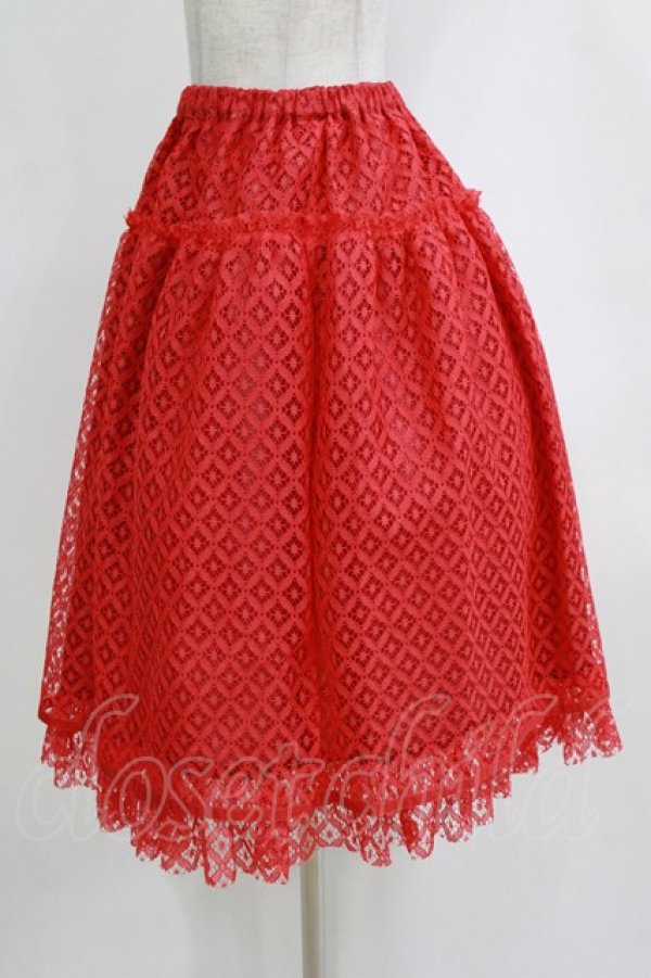 画像2: Emily Temple cute / Sleepレースペチコート  レッド H-26-01-04-037-ET-SK-KB-ZH (2)