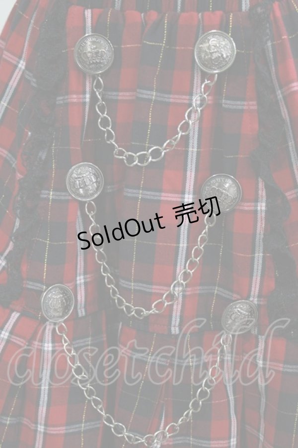 画像4: PUTUMAYO / チェックセーラースカート  レッド H-26-01-04-038-PT-SK-KB-ZH (4)