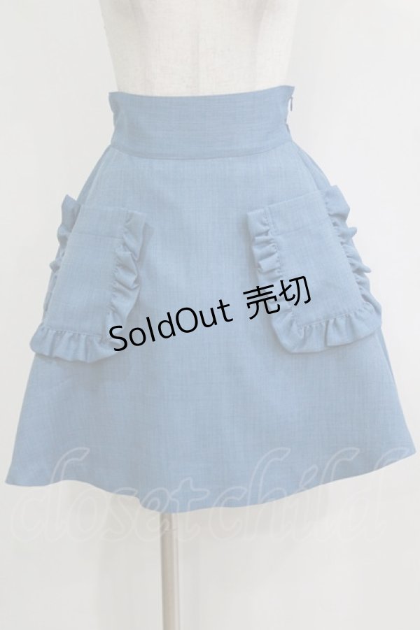 画像1: Katie / CAFE CHIC high waist skirt  ブルー H-26-01-04-039-LO-SK-KB-ZH (1)