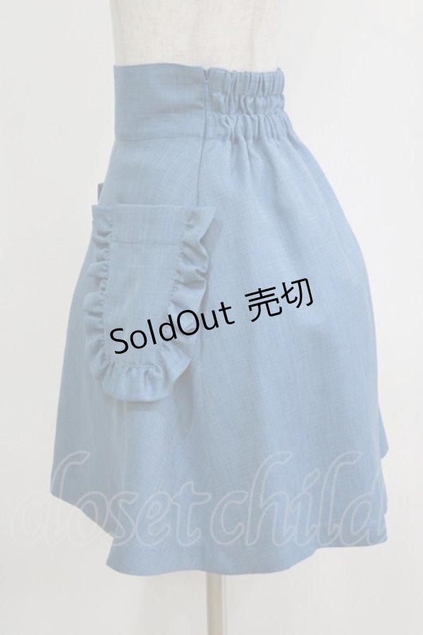 画像2: Katie / CAFE CHIC high waist skirt  ブルー H-26-01-04-039-LO-SK-KB-ZH (2)