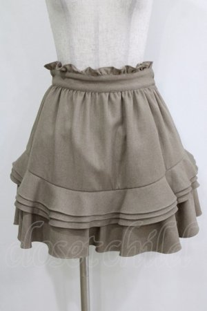 画像: MILK / フレアーフリルスカート  ブラウン H-26-01-04-040-ML-SK-KB-ZH