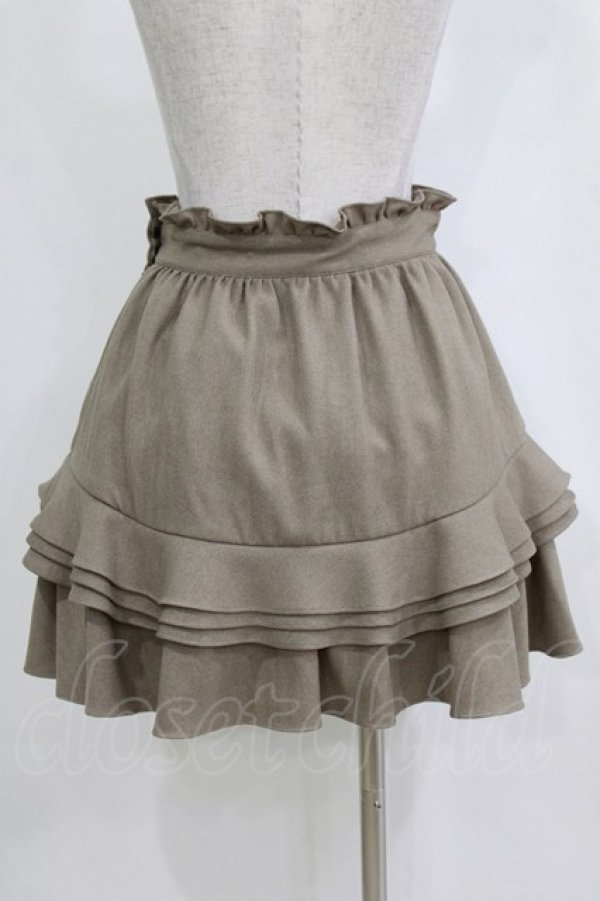 画像3: MILK / フレアーフリルスカート  ブラウン H-26-01-04-040-ML-SK-KB-ZH (3)