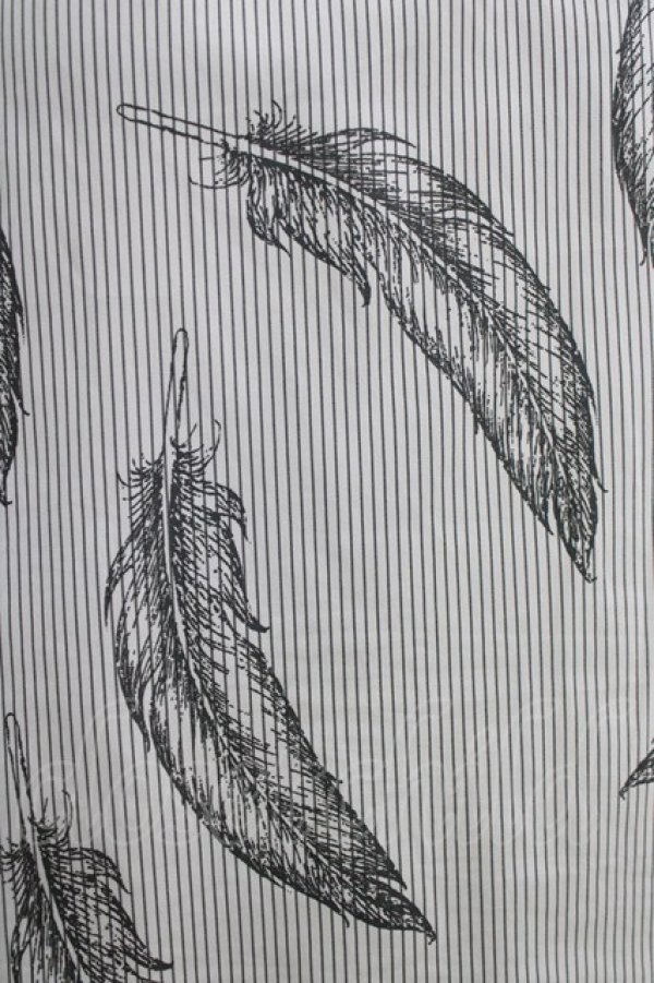 画像4: Rozen Kavalier / 羽根プリントストライプシャツワンピース  白 H-26-01-04-042-OO-OP-KB-ZH (4)