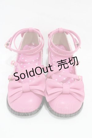 画像: Angelic Pretty / Tea Party Shoes L/約24.5cm ダークピンク H-26-01-04-1001-AP-SH-NS-ZH