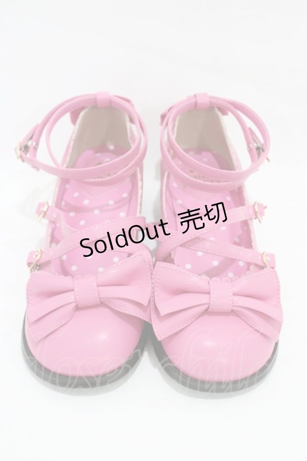 画像1: Angelic Pretty / Tea Party Shoes L/約24.5cm ダークピンク H-26-01-04-1001-AP-SH-NS-ZH (1)