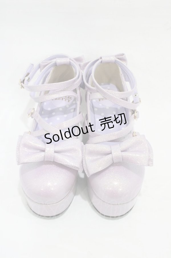 画像1: Angelic Pretty / Dreamy Twinkleシューズ L/約25cm ラベンダー H-26-01-04-1004-AP-SH-NS-ZH (1)