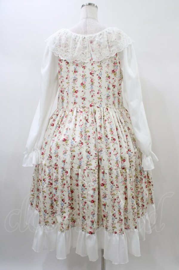 画像2: marcHenTica / フレアローズワンピース Free 生成り H-26-01-04-1035-LO-OP-NS-ZH (2)