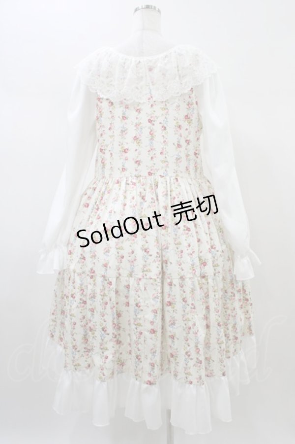 画像2: marcHenTica / フレアローズワンピース Free 生成り H-26-01-04-1035-LO-OP-NS-ZH (2)