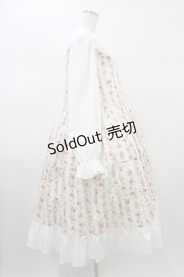 画像3: marcHenTica / フレアローズワンピース Free 生成り H-26-01-04-1035-LO-OP-NS-ZH (3)