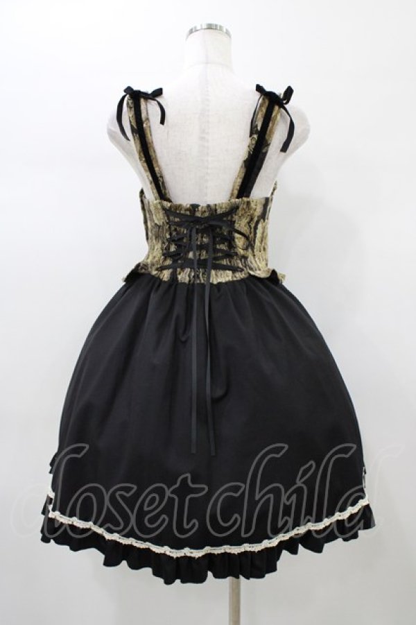 画像2: Amavel / ゴブラン切替ジャンパースカート Free ブラック H-26-01-04-1045-CA-OP-NS-ZH (2)