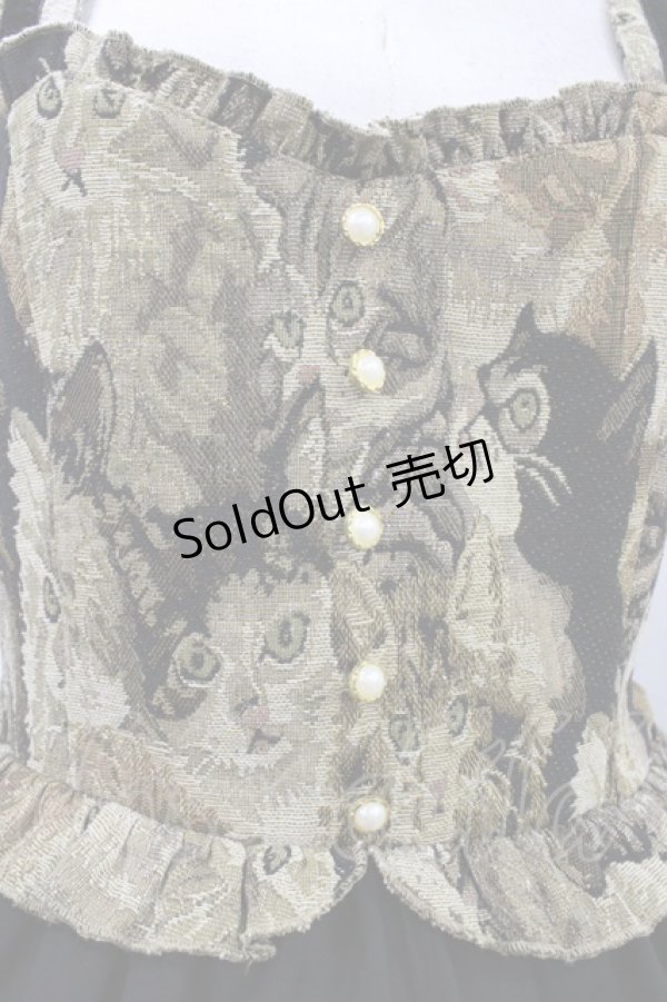 画像3: Amavel / ゴブラン切替ジャンパースカート Free ブラック H-26-01-04-1045-CA-OP-NS-ZH (3)