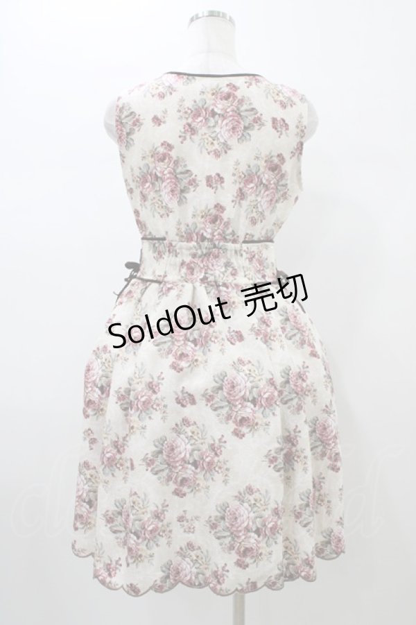 画像2: axes femme POETIQUE / ローズブーケ柄ワンピース M 生成り H-26-01-04-1050-AX-OP-NS-ZH (2)