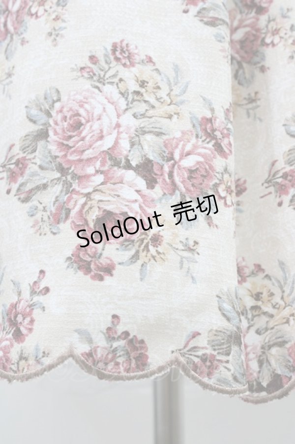 画像3: axes femme POETIQUE / ローズブーケ柄ワンピース M 生成り H-26-01-04-1050-AX-OP-NS-ZH (3)