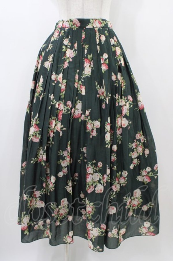 画像1: INGEBORG / アンティークローズpt.ランダムタックスカート Free グリーン H-26-01-04-1053-LO-SK-NS-ZH (1)