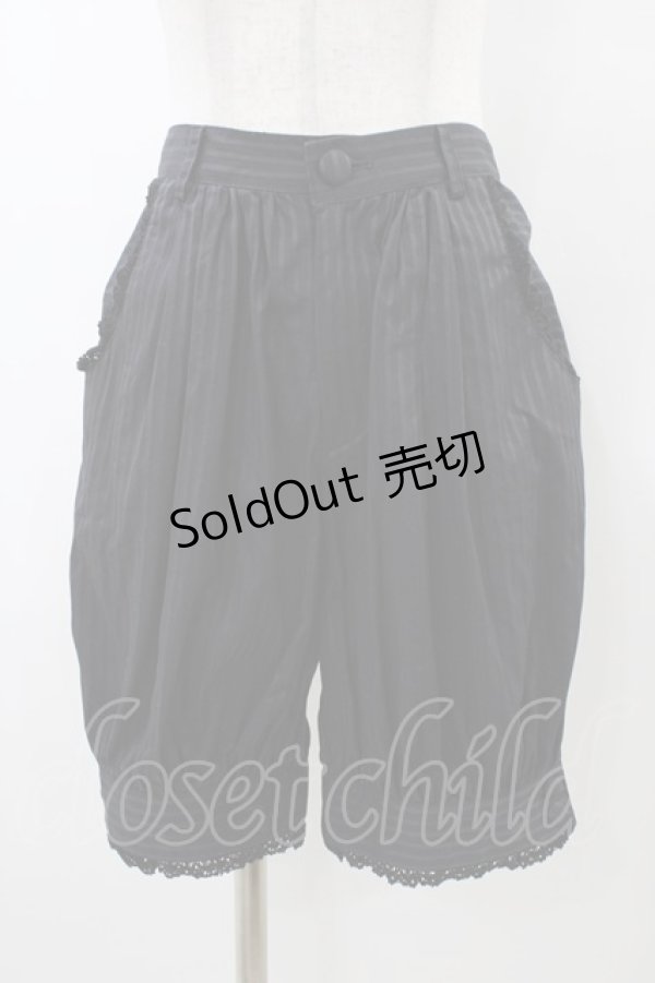 画像1: ALICE and the PIRATES / ストライプクランリボンパンツ Free ブラック H-26-01-04-1054-PA-PA-NS-ZH (1)