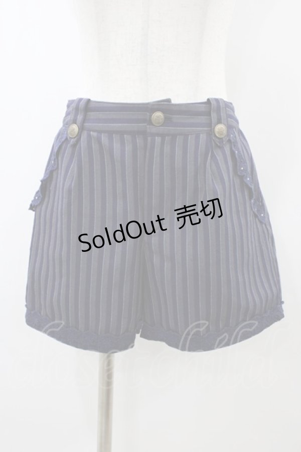 画像1: axes femme / レジメンタルストライプパンツ M ネイビー H-26-01-04-1055-AX-PA-NS-ZH (1)