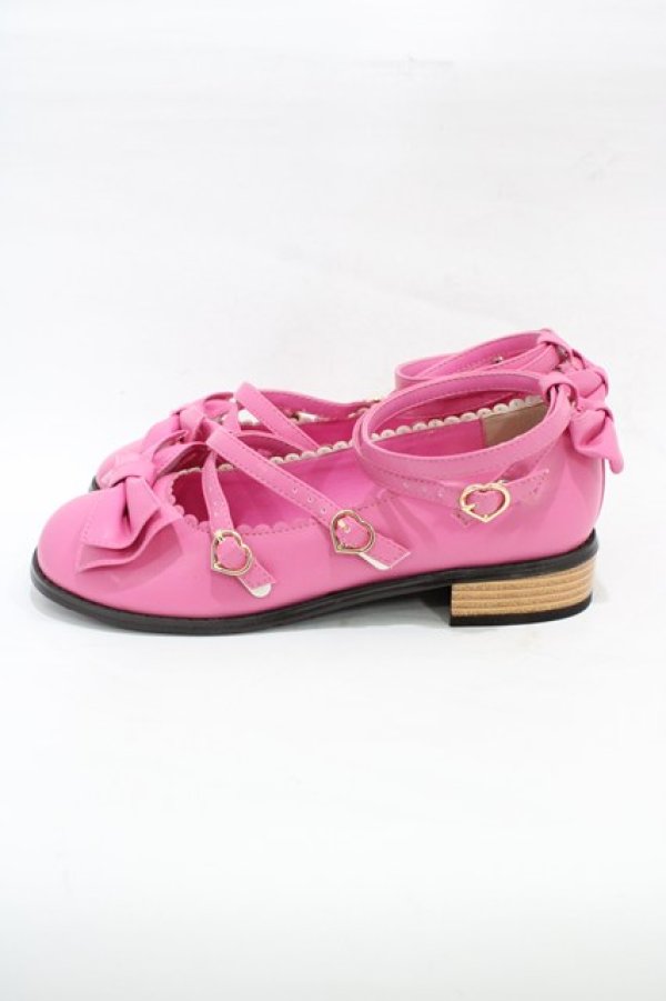 画像2: Angelic Pretty / Tea Party Shoes L/約24.5cm ダークピンク H-26-01-04-1001-AP-SH-NS-ZH (2)
