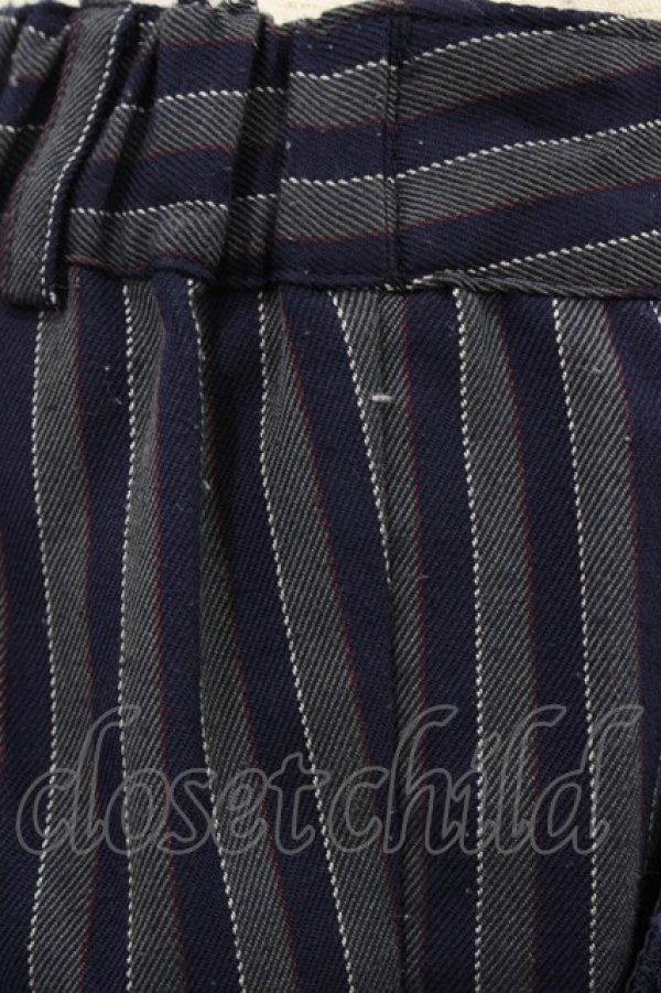 画像3: axes femme / レジメンタルストライプパンツ M ネイビー H-26-01-04-1055-AX-PA-NS-ZH (3)