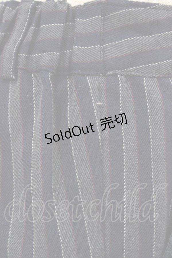 画像3: axes femme / レジメンタルストライプパンツ M ネイビー H-26-01-04-1055-AX-PA-NS-ZH (3)