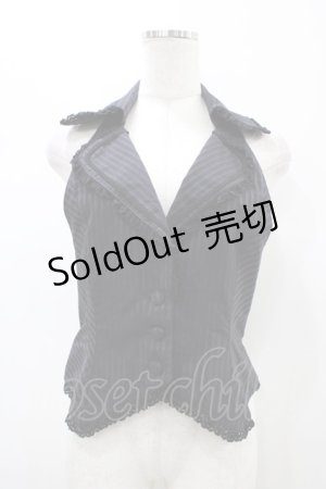 画像: ALICE and the PIRATES / ストライプクランベスト Free ブラック H-26-01-04-1056-PA-TO-NS-ZH