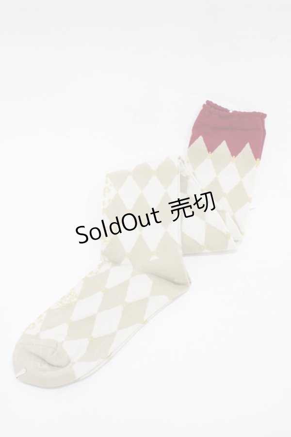 画像1: Angelic Pretty / クラウンロゴオーバーニー  アイボリー H-26-01-04-1015-AP-ZA-NS-ZH (1)